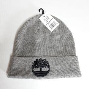 Timberland Men's Contrast Tree Beanie Grey Hats One Size